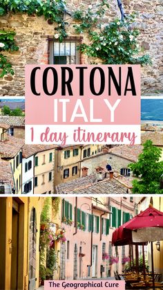 Pinterest pin for One Day In Cortona Italy Umbria Italy Travel, Italy Adventure, Cortona Tuscany, Cortona Italy, Florence Italy Travel, Tuscan Towns, Florence Travel