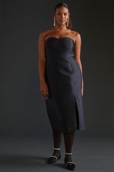 Rent Slim Bow-Back Midi Dress from Nuuly. Pick 6 items for $98/month. Free shipping + returns. Fitted H-line Midi Dress For Cocktail, Dinner Dress With Fitted Bodice And Straight Neckline, Elegant Mid-length Dress With Fitted Bodice, Cocktail Midi Dress With Fitted Bodice In H-line Shape, Chic H-line Dress With Fitted Bodice, Cocktail Midi Dress With Fitted Bodice And H-line Shape, Sleek Dinner Dresses With Fitted Bodice, Chic H-line Midi Dress For Cocktail, Chic H-line Midi Cocktail Dress