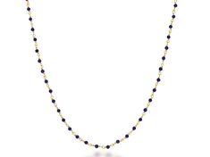 This delicate necklace features either white pearls or lapis. Simple and stunning, this necklace makes a great minimalist piece and is ideal for layering with other chains or necklaces. 16" in length Available in either white fresh water pearls or lapis Elegant Blue Necklace With Satellite Chain, Elegant Blue Delicate Chain Necklace, Elegant Blue Beaded Chain Necklace, Minimalist Blue Beaded Chain Necklaces, Minimalist Blue Beaded Chain Necklace, Blue Dainty Chain Necklace With Delicate Chain, Dainty Blue Necklace With Satellite Chain, Elegant Lapis Lazuli Necklace With Adjustable Chain, Dainty Blue Necklaces With Satellite Chain