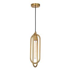 a brass colored light fixture with an open cage design