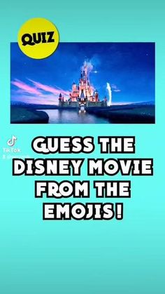 an advertisement for the disney movie from the emoji's quiz game, which is