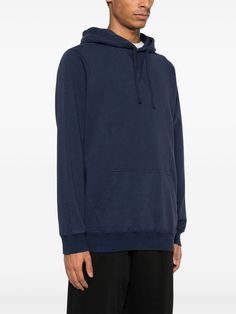 Classic cotton hoodie from GRAMICCI featuring jersey texture, drawstring hood, drop shoulder, front pouch pocket, ribbed cuffs and hem, French terry lining, navy blue, cotton and long sleeves.This piece fits true to size. We recommend you get your regular sizeModel is 1,84m / 6ft 1in wearing size M Navy Sporty Sweatshirt With Pockets, Navy Long Sleeve Sweatshirt With Kangaroo Pocket, Navy Hooded Sweatshirt With Pockets, Navy Long Sleeve Hoodie With Pockets, Navy Hoodie Sweatshirt With Ribbed Cuffs, Navy Casual Hoodie With Pockets, Navy Casual Sweatshirt With Pockets, Navy Hoodie With Ribbed Cuffs, Navy Hooded Hoodie With Ribbed Cuffs