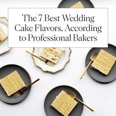 the 7 best wedding cake flavors according to professional bakers cover image with text overlay