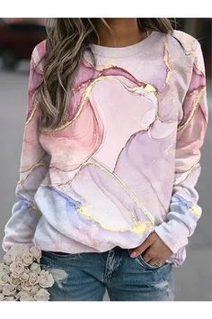 Multicolor Loose Tie, Y2k Hoodie, Long Sleeve Tops Casual, Trendy Clothes, Graphic Tops, Workout Sweatshirt, Women Hoodies Sweatshirts, Casual Sweaters, Pink Sweatshirt