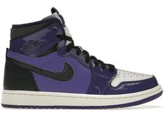 Jordan 1 High Zoom Air CMFT Purple Patent (W) - CT0979-505 - US Green Jordans, Custom Jordans, Authentic Jordans, Nike Shoes Girls, Black Jordans, Jordan Sneakers, Womens Jordans, Air Jordan 1 High, Jordan 1 High