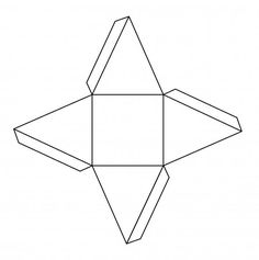 an origami star is shown in the shape of a pentagon, with one side facing