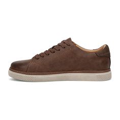 These Frye and Co. men's Ronan oxford shoes have the comfort and aesthetic of a sophisticated sneaker. Made from smooth faux leather, this lace-up pair has a flat platform sole, a cushioned insole and a slightly pointed toe. Wear them with pants or jeans and a button-down.Features: Comfort, CushionedClosure Type: Lace-UpFootwear Technology: Eva CushioningUpper/Outer Base Material: 100% PolyurethaneShoe Lining Material: PolyurethaneSole Material Content: 100% Thermoplastic-RubberToe Type: Plain … Synthetic Low-top Oxfords With Textured Sole, Low-top Synthetic Oxfords With Textured Sole, Casual Brown Sneakers For Derby, Classic Oxford Sneakers With Cushioned Footbed, Brown Sneakers With Leather Footbed, Cushioned Footbed Sneakers With Round Toe, Low-top Leather Oxfords With Cushioned Footbed, Brown Slip-on Sneakers For Derby, Casual Sneakers With Brogue Detailing And Round Toe