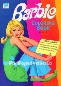 Barbie Coloring Book, Printable Barbie, Barbie Art, Barbie Books, Vintage Coloring Books, Vintage Barbies, Barbie Paper Dolls, Barbie Coloring, Barbie Coloring Pages