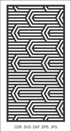 a black and white geometric pattern with arrows on it, in the shape of a rectangle