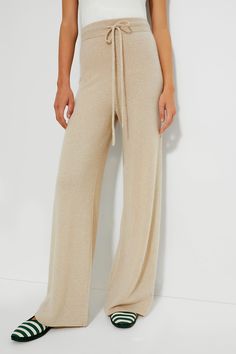 Sandstone Cashmere Jane Pant | Tuckernuck Beige Wide Leg Sweatpants For Loungewear, Beige Cashmere Bottoms For Loungewear, Fall Cashmere Sweatpants For Loungewear, Elegant Cashmere Loungewear Bottoms, Cashmere Straight Pants For Loungewear, Casual Cashmere Straight Pants, Casual Straight Cashmere Pants, Relaxed Fit Cashmere Bottoms For Loungewear, Chic Beige Sweatpants For Loungewear