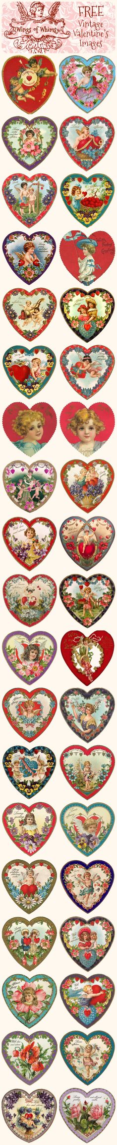 Hearts Images, Valentines Printable, Vintage Hearts, Heart Art Print, Valentine Images, Printable Valentine, Valentine Hearts, Paper Toy