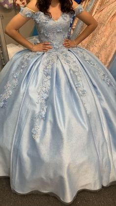 Ball Gowns Quinceanera, Sky Blue Quinceanera Dresses, Cinderella Quinceanera Dress