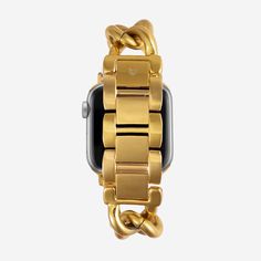 Meet your new favourite watch band. Perfect to add a touch of luxe to any outfit, wear it on repeat to the office, bar and everywhere in between. Crafted from premium stainless steel and plated in 18k Gold to elevate your Apple Watch into a piece of fine jewellery. Our commitment to high quality ensures your bracelet is: Waterproof Rust Free Tarnish Free Nickel Free Plating Need to shorten your band for a firmer fit? Simply flick open & remove the clasp links with your nail - no tool required! O Modern Double Band Bracelet Watch Strap, Everyday Gold Watch With Metal Dial, Timeless Stainless Steel Bracelet Strap Watch Accessories, Timeless Stainless Steel Watch Bracelet Strap, Gold Stainless Steel Watch With Subdials, Gold Stainless Steel Watches With Subdials, Timeless Stainless Steel Bracelet Strap Apple Watch Band, Timeless Stainless Steel Bracelet Apple Watch Band, Trendy Stainless Steel Watch With Bracelet Strap