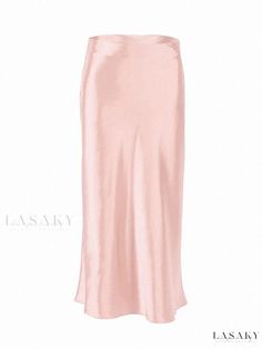 Lasaky - High-Waisted Silk-like Casual Elastic Satin Long Skirt with Multi-Colored Print Design Satin Long Skirt, Black Denim Midi Skirt, Satin Pencil Skirt, Velvet Midi Skirt, Chiffon Maxi Skirt, Skirts Midi High Waisted, Floral Print Chiffon, Satin Midi Skirt, Bodycon Skirt