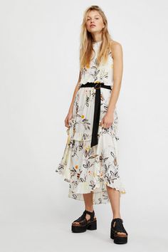 Nuuly | Dresses Maxi Dress With Tie Back For Day Out, Maxi Length Dress With Tie Back For Day Out, Chic Floral Print Maxi Dress For Daywear, Casual Long Dress With Tie Back, Daywear Maxi Dress With Smocked Back, Maxi Length Tie Back Dress For Casual Wear, Dress Down Tie Back Maxi Dress, Casual Tie Back Maxi Dress, Day Out Long Dress With Tie Back