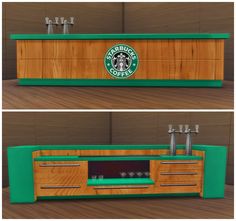 there are two different views of the starbucks coffee machine