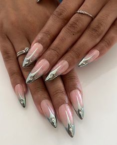 New Year's Eve Nails, Chrome Tips, Nye Nails, New Years Eve Nails, Pretty Nail Art, Classy Nails, Dream Nails, Dope Nails