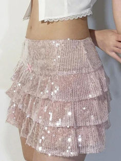 ⚡Buy 2024 Sequin Tiered Mini Skirt Pink S under $31.00 in Skirts at AnotherChill.com Online. Style: Casual/Street/Y2K/Sweet/Vintage/Preppy. Fabric Content: Polyester. Fit Type: Slim Fit. Length: Above Knee. Eye Catching Design: The pink sequin on this skirt makes it a standout piece, adding a girlish and sweet vibe to your outfit.. Tiered Design: The tiered design of the skirt not only adds depth and texture, but also brings a playful and flirty element to your look.. Versatile Style: With a mix Hipster Skirt, Mini Skirt Pink, Skirt Aesthetic, Street Y2k, Tiered Mini Skirt, Pink Mini Skirt, Vintage Preppy, Dress Cake, Ruffles Fashion