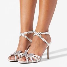 null Summer Bedazzled Heels With Ankle Strap, Bedazzled Open Toe Heels For Spring, Chic Bedazzled Ankle Strap Heels, Spring Bedazzled Open Toe Heels, Spring Bedazzled High Heel, Spring Bedazzled High Heels, White Bedazzled Heels, Open Toe Sandals Heels, Heels Rhinestone