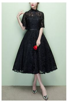 10% off now! vintage black lace midi homecoming dress with sleeves online. Sheprom offers formal, party, casual & more style dresses to fit your special occasions. Lace Midi Dress For Banquet, Lace Knee-length Midi Dress For Banquets, Knee-length Lace Midi Dress For Banquet, Lace Tea Length Midi Dress For Evening, Lace Tea-length Evening Midi Dress, Lace Midi Dress For Evening In Tea Length, Evening Lace Tea Length Midi Dress, Evening Lace Midi Dress In Tea Length, Fitted Black Lace Dress For Banquet