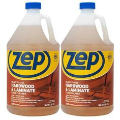 two bottles of zep hardwood and laminate cleaner