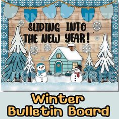 Winter Wonderland Bulletin Board, New Year Classroom, Christmas Board Decoration, New Year Bulletin Board, Winter Classroom Decorations, Winter Bulletin Board, Teaching Board, January Bulletin Boards, Winter Bulletin