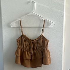 Brand: Wild Fable Size: Xs Condition: Never Worn (Tags Taken Off) Color: Tan Style: Spaghetti Strap Blouse Fit: True To Size Measurements: Xs Material: Polyester Smoke Free Home! Machine Washable! Send Offers Ask Questions Make A Bundle For 20% Off Spaghetti Strap Blouse, Strap Blouse, Spaghetti Strap Blouses, Boho Clothes, Target Brands, Wild Fable, Boho Outfits, Spaghetti Strap, Spaghetti