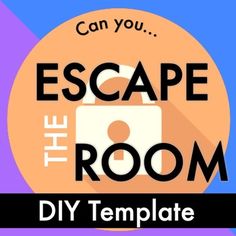 an escape room with the text can you escape the room? on top of it