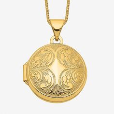 Features: Quick ShipJewelry Closure: Spring Ring ClaspLink Construction: SolidShape: RoundMetal Color: YellowChain Length: 18 InchChain Width: .5 MillimetersPendant Length: 16mmPendant Width: 16mmChain Construction: BoxCare: Wipe CleanMetal: 14k GoldNecklace Type: Locket NecklacesCountry of Origin: Imported Elegant 14k Gold Locket Jewelry, 14k Yellow Gold Locket Necklace For Anniversary, Elegant Gold Locket Necklace With Round Pendant, Exquisite 14k Gold Jewelry With Intricate Design, Elegant Rose Gold Round Locket Necklace, Anniversary Yellow Gold Jewelry With Intricate Design, Yellow Gold Pendant Jewelry For Keepsake, Yellow Gold Keepsake Round Pendant Jewelry, Elegant Hallmarked Pendant Locket Necklace