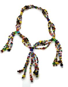 OSAIN Collar de Mazo (Sencillo para el Carro) NOTE:  Cannot be used as a necklace...13" Long Artistic Multicolor Beaded Necklaces, Adjustable Multicolor Beaded Craft Supplies, Adjustable Multicolor Beaded Necklaces With Bead Caps, Multicolor Dangling Beads For Crafting, Multicolor Beads With Bead Caps For Crafting, Multicolor Beaded Craft Supplies, Multicolor Beads With Bead Caps For Festivals, Santeria Beads, Miami Fl