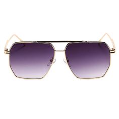 Lens 60 / Bridge 13 / Temple 138 Goldie polarized sunglasses feature a square aviator frame with sleek metal temples and comfortable nose pads. These sunnies feature a high-quality frame with glare-reducing polarized lenses and 100% UV protection. Includes Fifth & Ninth transparent travel case. Polarized Lenses, Travel Case, Polarized Sunglasses, Purple Gold, Brown Gold, Uv Protection, Sunnies, Temple, Lenses