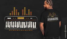 Electronic organ t-shirt design Merch By Amazon, T Shirt Design Vector, Design Ad, Design Vector, T Shirt Design, Cool T Shirts, Shirt Design, Website Design, Shirt Designs