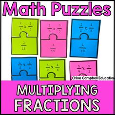 multiplying fractions and addition puzzles with the text, multiplying fractions