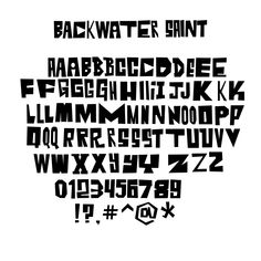 the letters are black and white with different font styles on them, including one for each letter