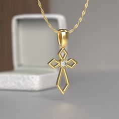 Dainty Stone Cross Necklace, Elegant Cross Pendant, Sterling Silver Protective Necklace, Dainty Minimalist Stone Necklace, Baptism Necklace 👑14k Gold Filled Silver Pendant 👑 Add a touch of sophistication to your jewelry collection with this exquisite pendant. Crafted from high-quality 925 sterling silver, this pendant boasts durability and elegance. The gold filled plating enhances its charm, providing a radiant and luxurious finish that is sure to turn heads. 💍✨ ✦ ELEGANT DESIGN ✦ This elega Minimalist Cross Pendant Necklaces For Baptism, Minimalist Cross Pendant Necklace For Baptism, Elegant Cross Necklace For Baptism, Elegant Pendant Necklaces For First Communion, Elegant Crucifix Cross Necklace For Baptism, Elegant Crucifix Necklace For First Communion, Baptism Necklace, Stone Cross, Necklace Elegant