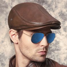 Leather Ivy Cap, Mens Hats Fashion, Army Cap, Mens Hats, Cap Patterns, Hats Fashion, Visor Cap, The Ritz, News Boy Hat