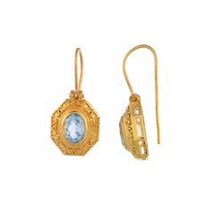 Blue Topaz Vermeil 14K Gold Over Sterling Silver Earring 925 Silver = 5.00 gm. Blue Topaz = 2.50 ct. Blue Topaz is the birthstone for December and is a symbol of eternal romance and friendship. The beautiful earring measures to be 1.10 inches long including the wire and 0.55 inches wide at its maximum points. The earrings have been made by a team of highly trained and skilled artisans. What is Vermeil 14K Gold? It is a thick layer of 14K Gold plating on 925 Sterling Silver. If for any reason you Anniversary Topaz Gemstone Earrings, Yellow Gold Earrings With Blue Topaz And Gemstone Accents, Yellow Gold Earrings With Blue Topaz Gemstone, Fine Jewelry Topaz Birthstone Earrings, Fine Jewelry Birthstone Earrings In Topaz, Topaz Birthstone Earrings, Blue Topaz Birthstone Earrings For Anniversary, Anniversary Blue Topaz Birthstone Earrings, Classic Blue Topaz Birthstone Earrings