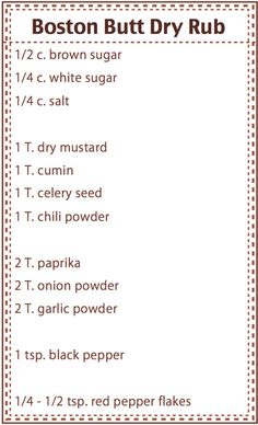 Bbq Dry Rub, Recipes Meat, Dry Rub Recipes, Meat Rubs, Pork Rub, Spice Mix Recipes, Rub Recipes, Marinade Sauce, Pepper Salt