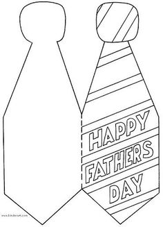 father's day tie coloring page with the words happy fathers day written on it