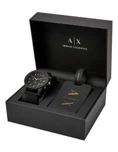 Embrace luxury and sophistication with the Armani AX7105 Black Silicone Chronograph Watch Gift Set, a harmonious blend of modern style, comfort, and impeccable craftsmanship. This exquisite timepiece is designed for the discerning individual who values both punctuality and fashion. At its core is a sleek black silicone band, offering a smooth and durable feel, ensuring all-day comfort without compromising on its chic, modern allure. The signature Armani design is unmistakably embodied in the 4.5 Watch Packaging Design, Men Birthday Gifts, Luxury Gifts For Men, Gift Box For Men, Clock Vintage, Mens Chronograph, Armani Exchange Men, Watch Gift, Chronograph Watch Men