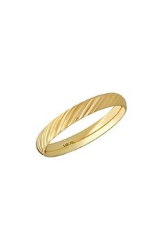 Elevate your everyday shine in an engraved ring that's handcrafted from 14-karat gold. 14k gold Made in Italy Formal Fine Jewelry Engraved Stackable Ring, Elegant Engraved Ring In 14k Gold, Heirloom Style Polished Yellow Gold Stackable Rings, Elegant Engraved 14k Gold Stackable Rings, Fine Jewelry 14k Gold Bands With Polished Finish, 14k Gold Bands With Polished Finish Fine Jewelry, Timeless Engraved Yellow Gold Ring With Diamond Cut, Heirloom Style 14k Gold Stackable Engraved Ring, Heirloom 14k Gold Band With Diamond Cut