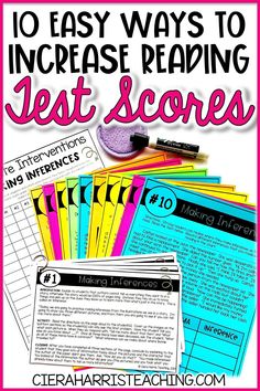 the text 10 easy ways to increase reading test scores