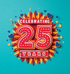 an advertisement for the 25th birthday sale