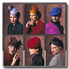 Uncut, Unused, Factory Fold ,  Out of Print- Original Sewing Pattern from Vogue Patterns. Thank you for visiting! Retro Costume Hats And Headpieces For Church, 1940 Style, 1940s Hats, Sewing Pattern Vintage, 40s Style, Hat Blocks, 1940s Style, Pillbox Hat, Hat Ideas