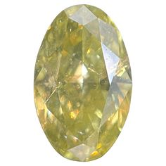 an oval yellow diamond on a white background