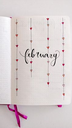 February Cover Page, Bullet Journal Month, Bullet Journal 2020, Bullet Journal Cover Page, Bullet Journal Page, Bullet Journal Notes