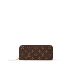 Products by Louis Vuitton: Clémence Wallet Louis Vuitton Official Website, Used Louis Vuitton, Louis Vuitton Wallet, Louis Vuitton Official, Colored Leather, Leather Zipper, Golden Color, Small Leather Goods, Long Wallet