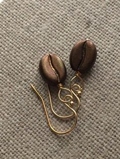 Handmade Coffee Colored Jewelry For Gifts, Handmade Coffee-colored Jewelry For Gift, Gift Copper Earrings With Gold Beads, Gold Beaded Copper Jewelry Gift, Earrings Coffee, Headband Diy, Coffee Lovers Gift, Real Coffee, How To Order Coffee