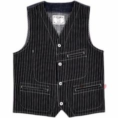 Men's Striped Vest Selvedge Denim Vest Slim Waistcoat Vintage Casual Coat Blue note: Size:M shoulder 33cm/13" bust 94cm/37" length 56cm/22.1"            L shoulder 35cm/13.8" bust 98cm/8.6" length 57cm/22.5"             XL shoulder 36cm/14.2" bust 102cm/40.2" length 58cm/22.9"        2XL shoulder 38cm/15" bust 106cm/41.7" length 60cm/23.6"              3XL shoulder 39cm/15.4" bust 112cm/44.1" length 62cm/24.4"     1.Please allow 0-1cm errors due to manual measurement. 2.Item color displayed in photos may be showing slightly different on your computer monitor since monitors are not calibrated same. 3.If you have any questions about the product, please contact us, we will patiently answer for you! Shipping Worldwide Shipping!   Payment Policy Safe and secure payment with Payonner!   Return P Classic Denim Workwear Vest With Pockets, Jeans Waistcoat, Corduroy Vest, Striped Vest, Workwear Casual, Sleeveless Coat, Striped Vests, Vests Mens, Striped Jeans