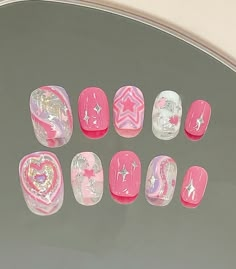 Classy Nail Art Ideas, Art Deco Nails, Hello Nails, Really Cute Nails, Soft Nails, Kawaii Nails, Nail Idea